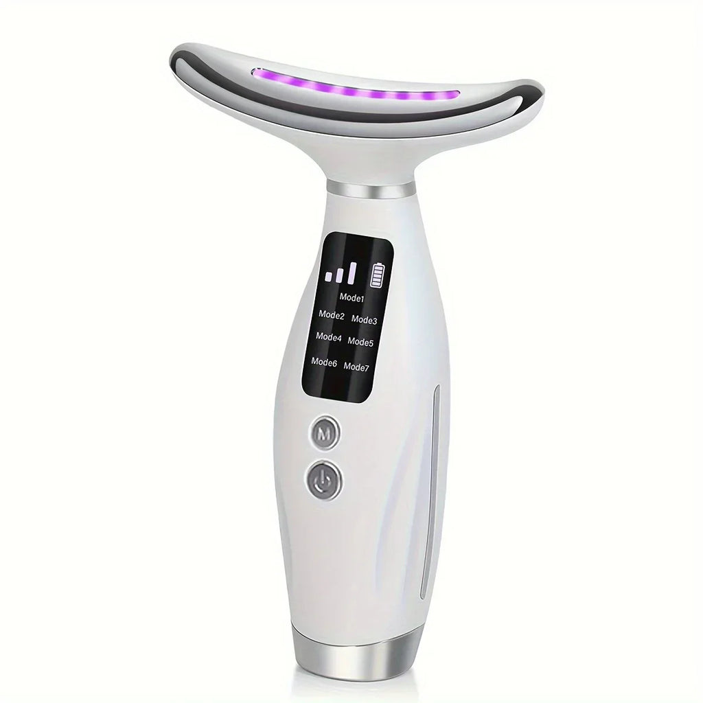 7-Mode LED Neck & Face Beauty Device – Skin Tightening, Lifting & Massage