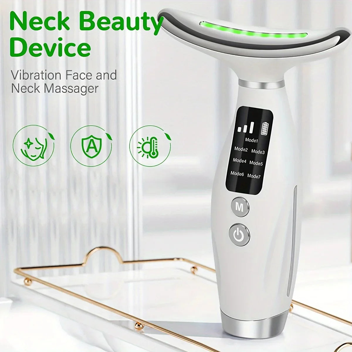 7-Mode LED Neck & Face Beauty Device – Skin Tightening, Lifting & Massage