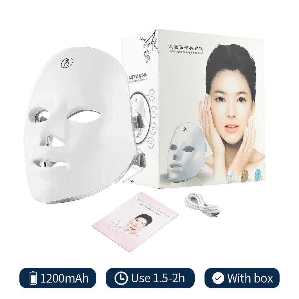 7 Colors LED Facial Mask - Wireless Face Care Treatment